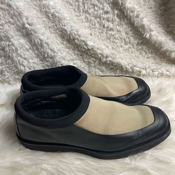 Jordan Two3 Cavvy Mens SZ 18 US Black leather & beige textile Slip-on Loafers - Picture 4 of 11